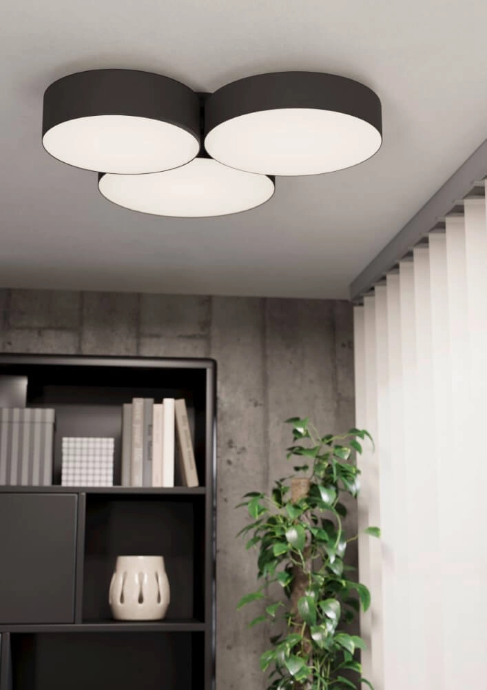 Plafonnier LED Barbano-Z 3 lumières - noir Eglo 9008606274185