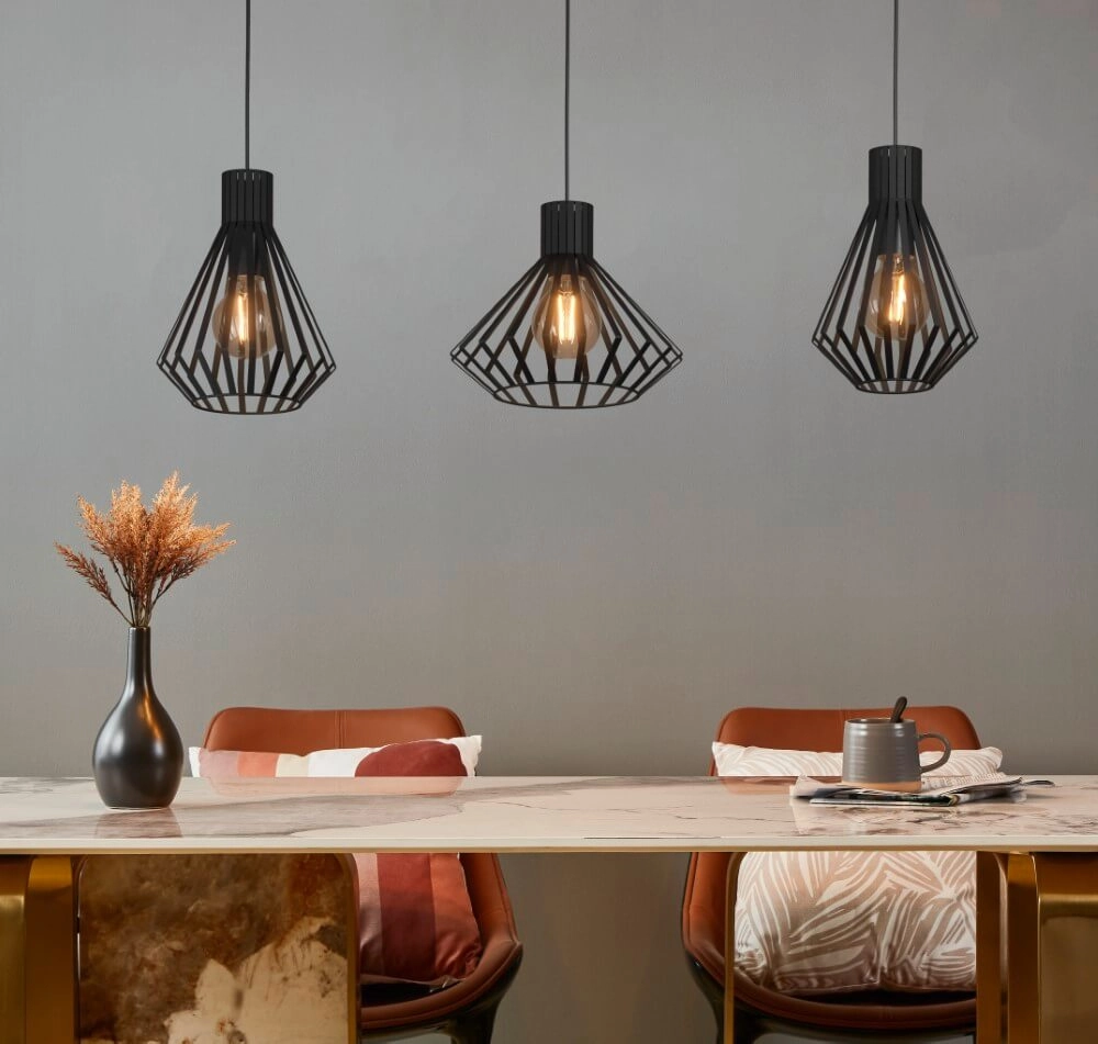 Lampe suspendue en fil de fer Basidano 3x E27 Stars of Light 9008606239023