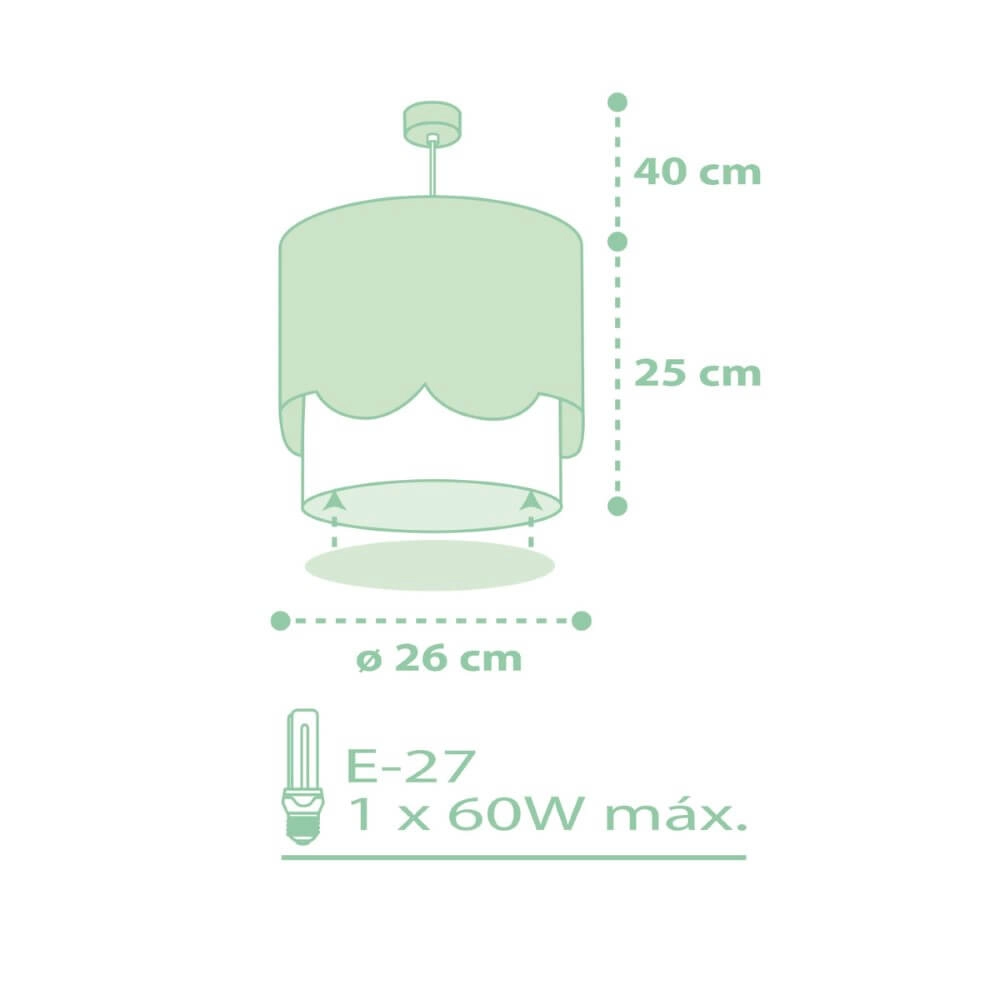 Lampe suspendue verte Sweet Love Green Ø 26 cm Dalber 8420406613826