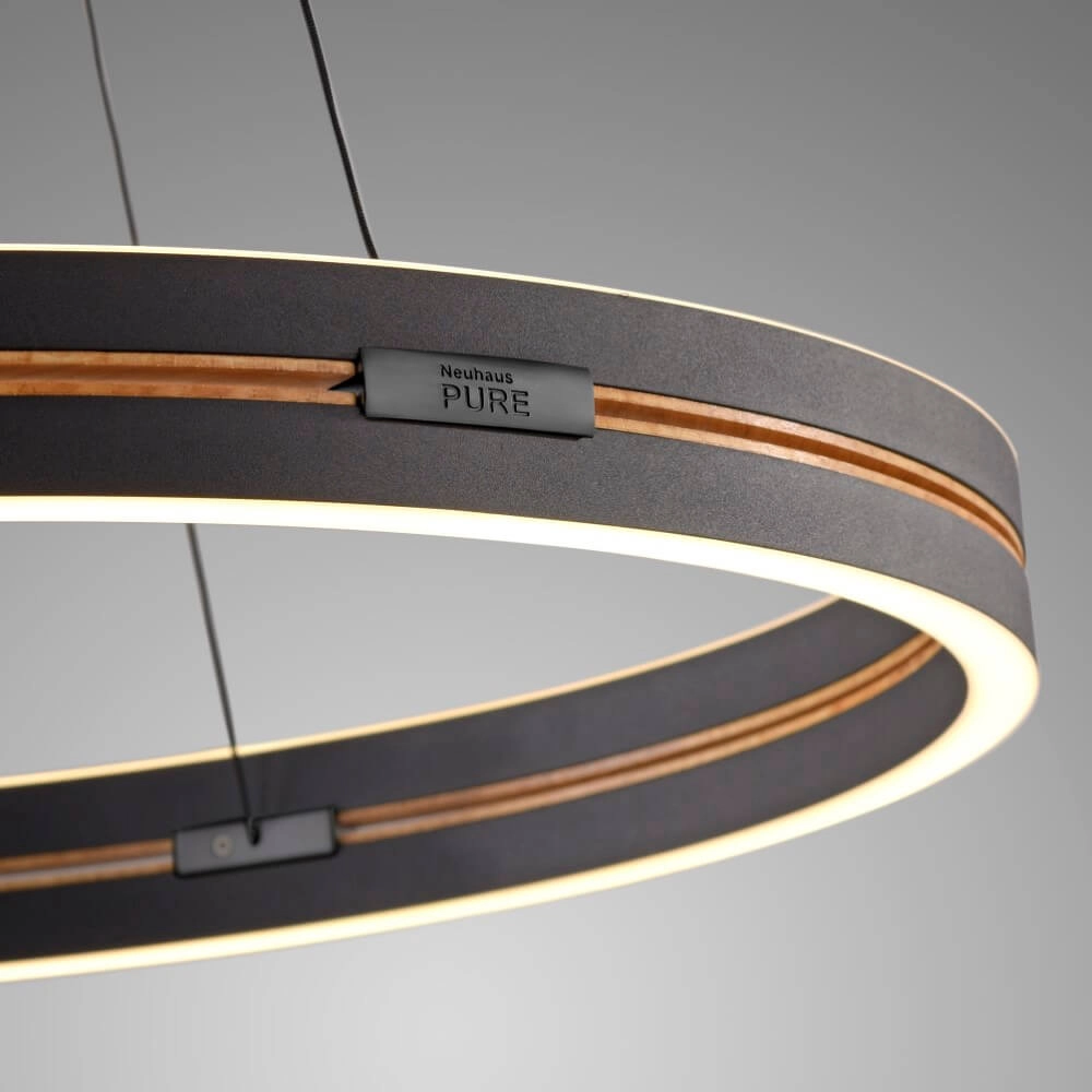 Lampe suspendue élégante Pure E-Loop black Paul Neuhaus 4012248386224