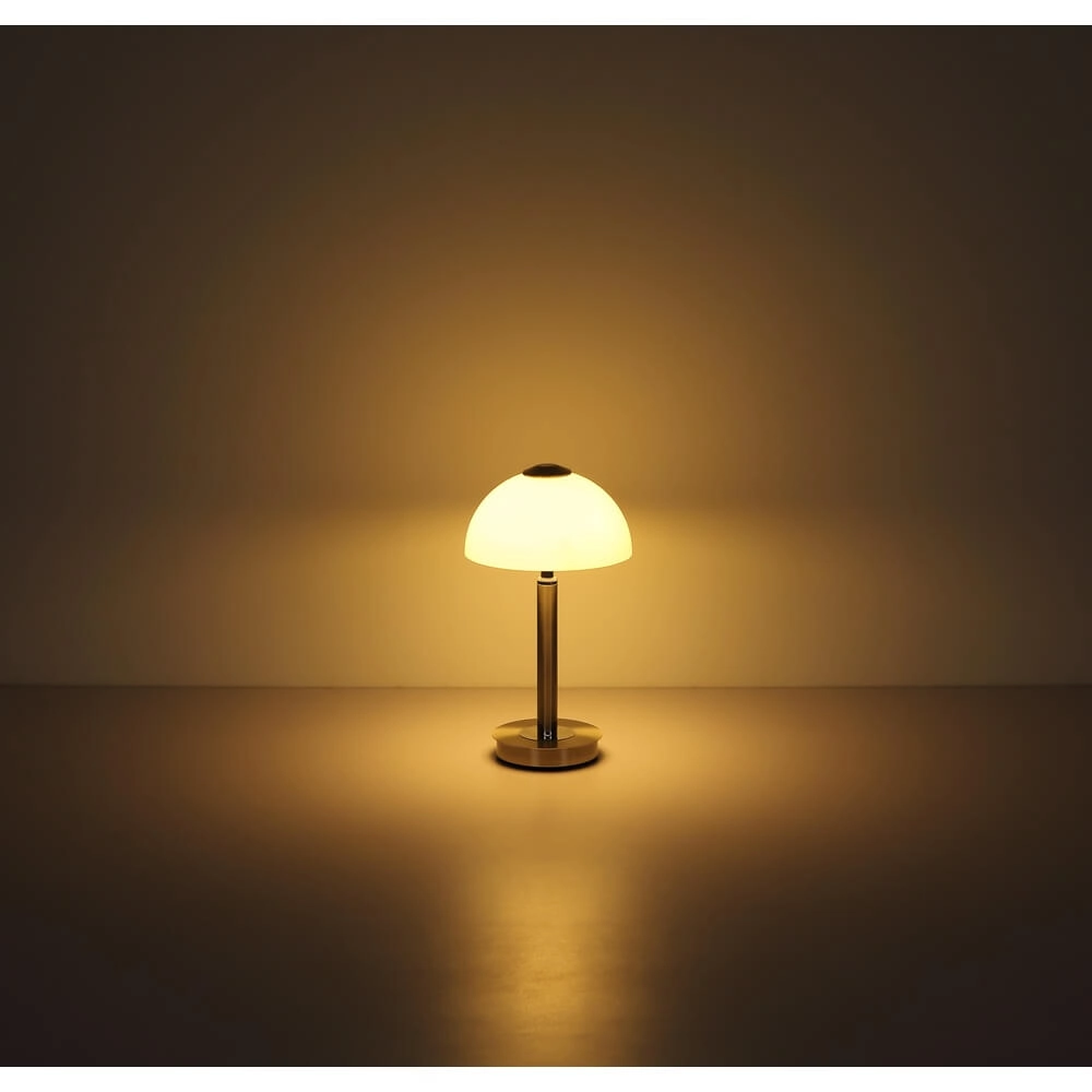 Lampe de table Uldin Or avec verre blanc Globo 9007371465729