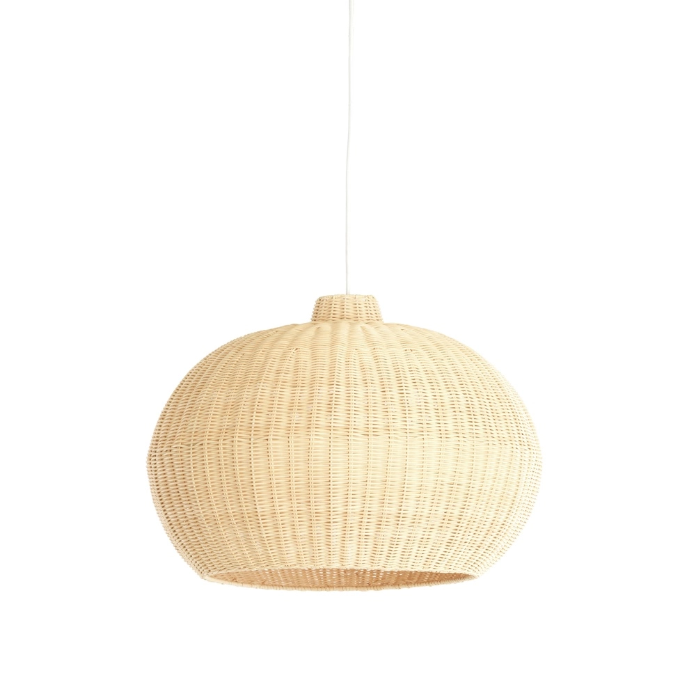 Lampe pendante en rotin Melzor Ø 55cm - naturel