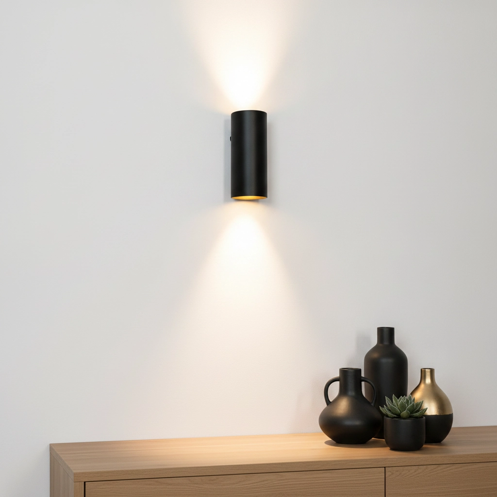 Spot apparent design Roulo Noir avec de l’or de haut en bas