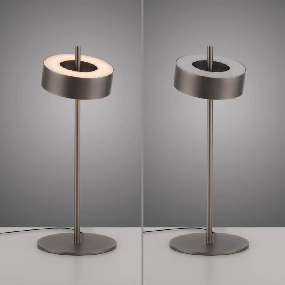 Lampe de table marron Q-Rotate conception Paul Neuhaus 4012248383216