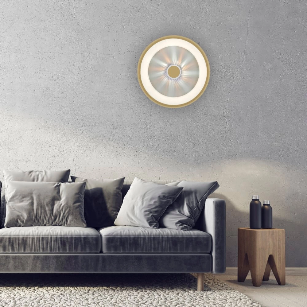 Plafonnier rond Vertigo laiton Ø 46,5cm Just Light 4043689994716