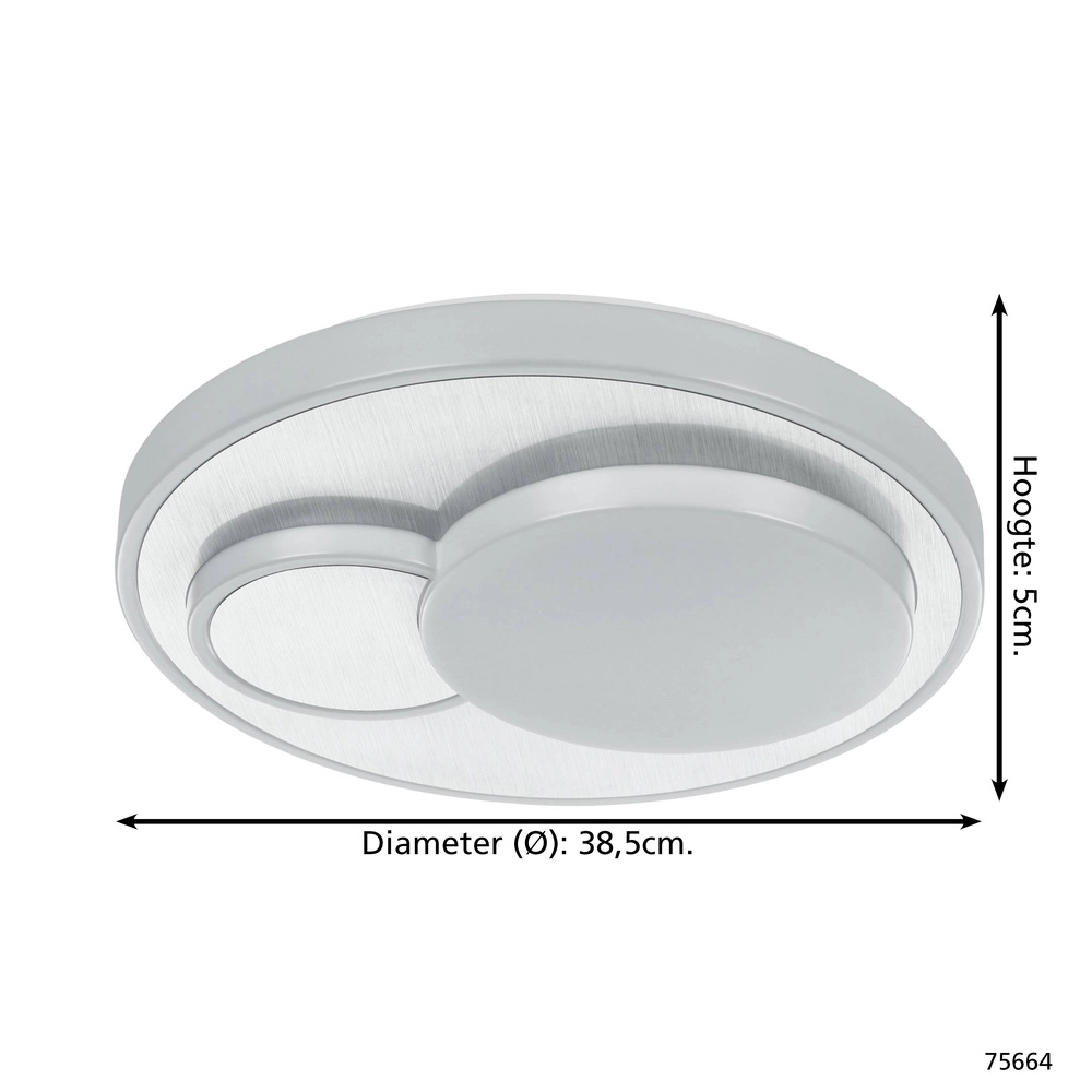 Lampe de plafond moderne Lepreso Rond blanc Eglo 9002759756642