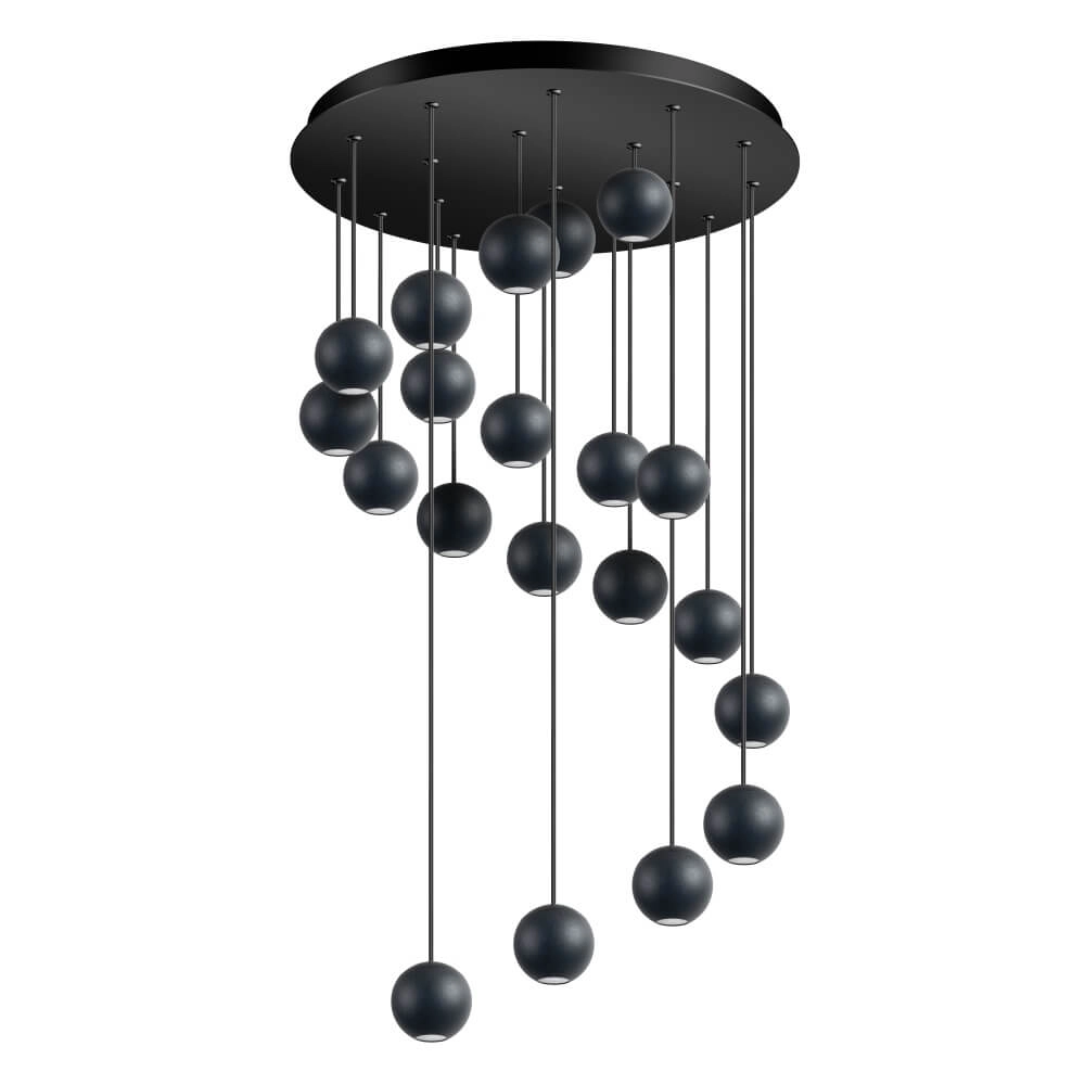 Suspension design Grace 20 lumières noir ETH 8720195309123