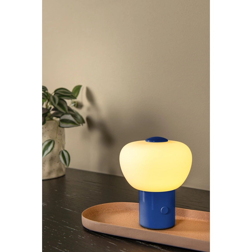 Lampe de table rechargeable Gustav bleu Lucide 5411212442031