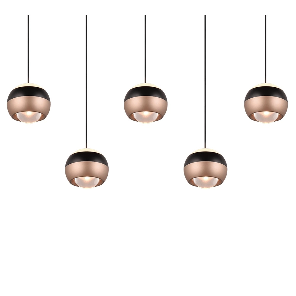 Lampe pendante de conception Orbit Quinte droite à 5 lumières Trio 4017807578843