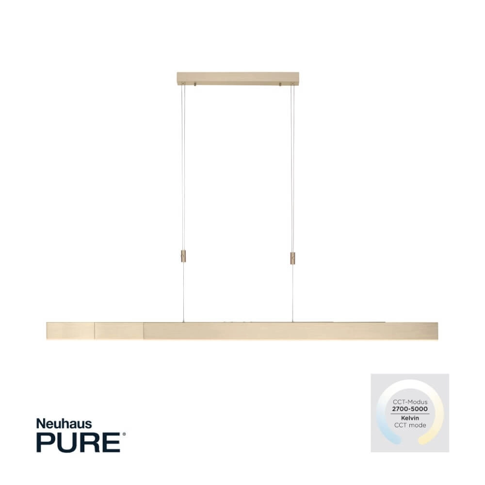 Lampe suspendue LED Pure-Moto laiton mat Paul Neuhaus 4012248363768