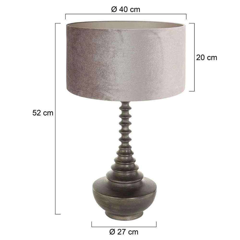 Lampe de table unique Bois avec capuchon argenté Steinhauer 8712746172577