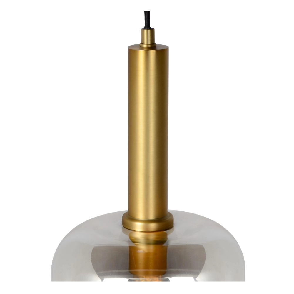 Lampe pendante de conception Joanet Ø 22cm de verre en or et fumée Lucide 5411212451422