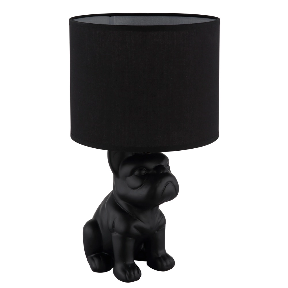 Lampe de table Dogo Noir de chien avec un bonnet Globo 9007371566686