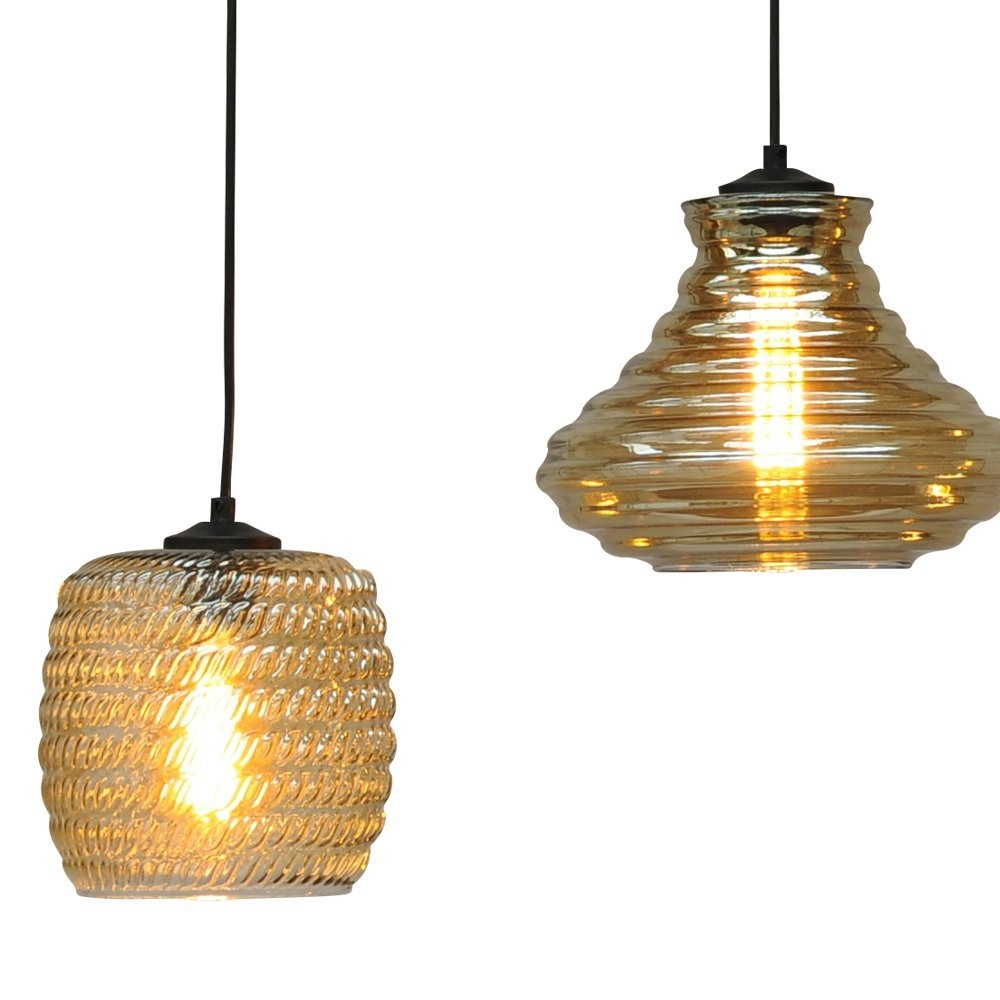 Lampe suspension en verre Quinto 5 Masterlight 8718121216508