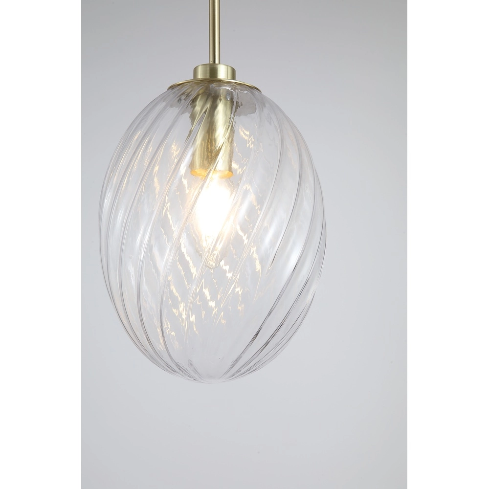 Suspension Whirl verre transparent Searchlight 5053423301877