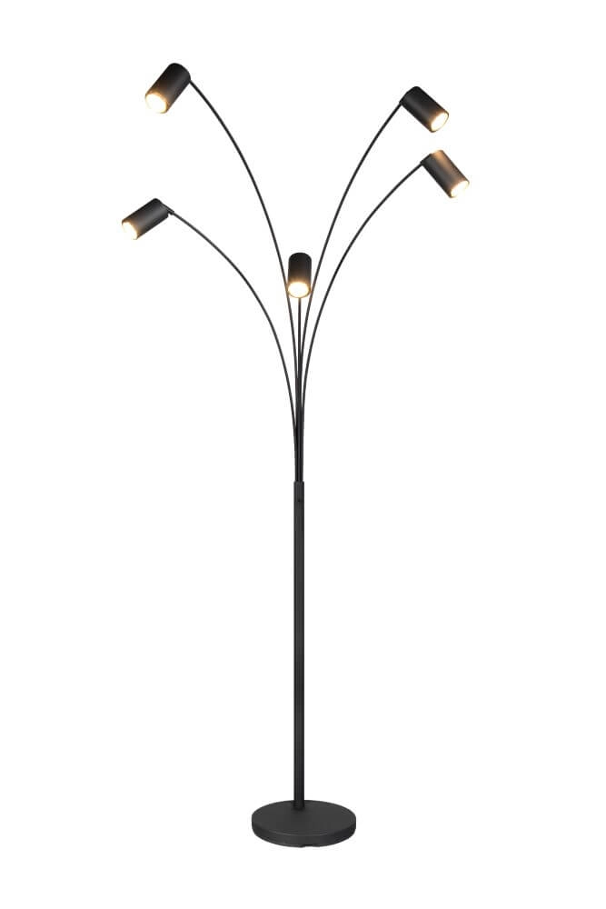 Lampadaire 5 lumières Marley Noir Trio 4017807612363