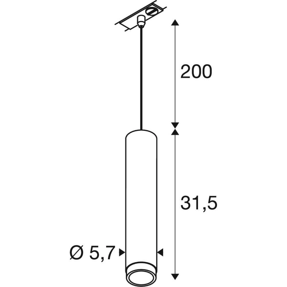 Suspension pour rail Grip! L Blanc 1 phase SLV 4024163295819