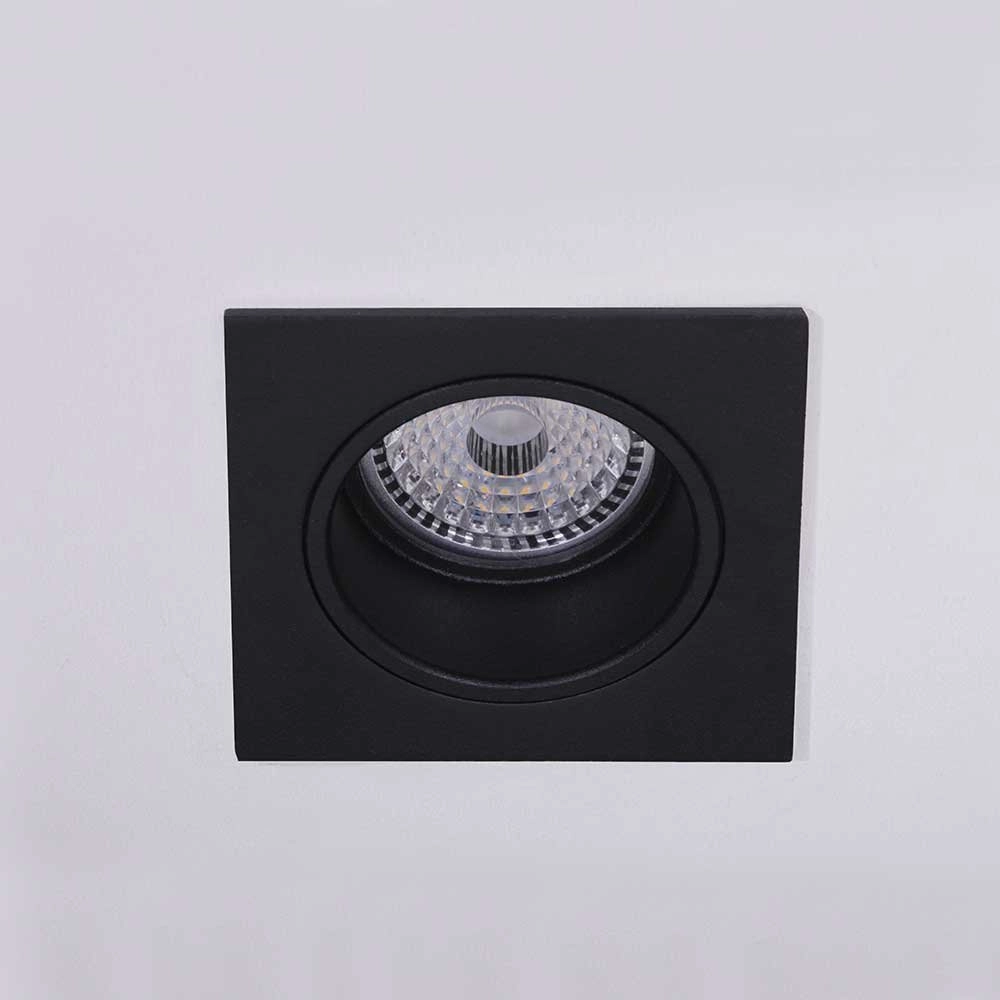 Spot encastré noir Downel carré Artdelight 8719831730391