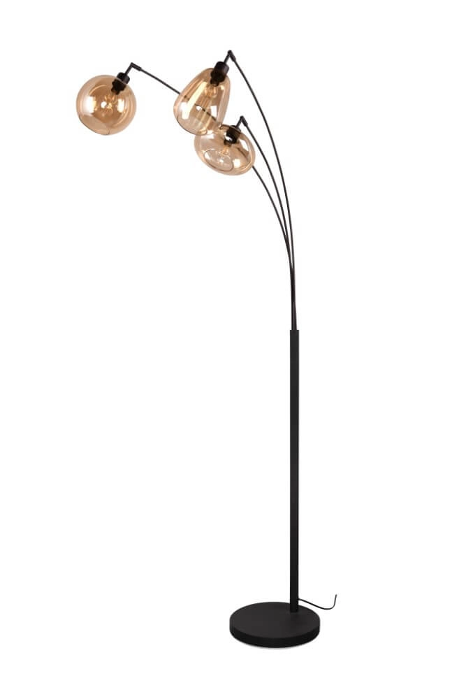 Lampadaire 3 lumières Lumina avec verre ambré Trio 4017807597097