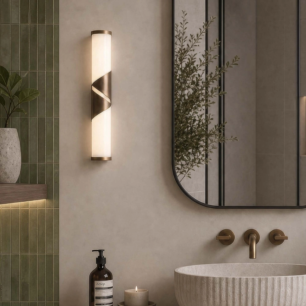 Lampe murale de salle de bain Wrap bronze 37 cm Searchlight 5,05342E+12