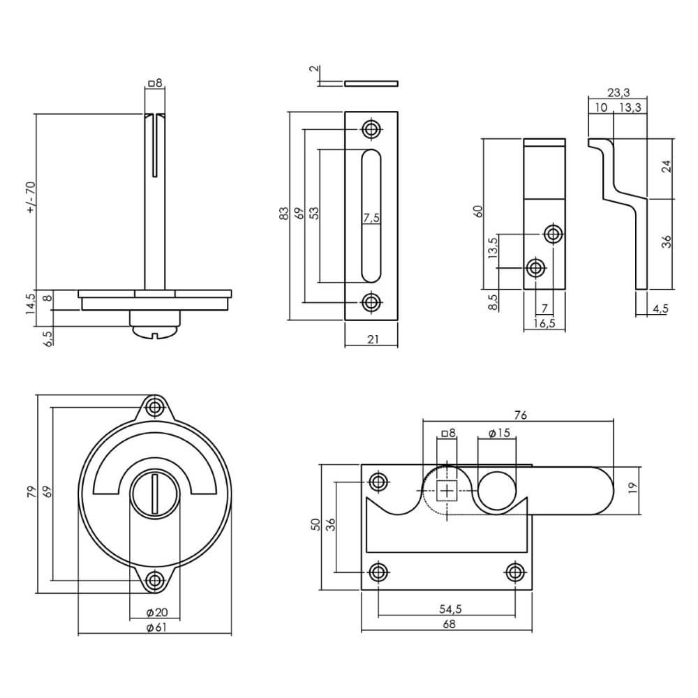 Transfert aux toilettes Tira plat rouge/vert noir Intersteel 8714186516669