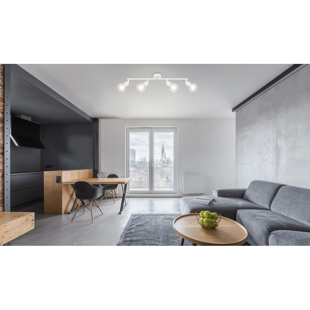 Lampe de plafond Xara I Blanc à 4 lumières Globo 9007371406999