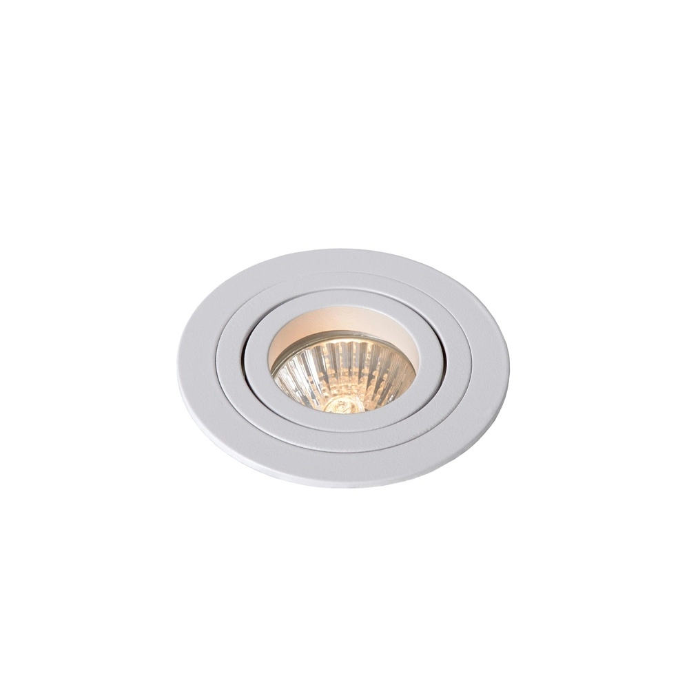 Projecteur encastré Tube blanc Ø 9,2 cm Lucide 5411212220875