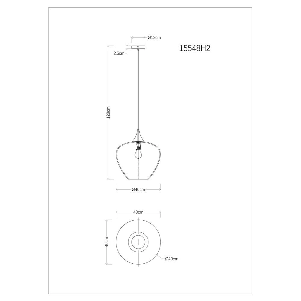 Suspension noire Maxy simple Ø 29cm Globo 9007371446902