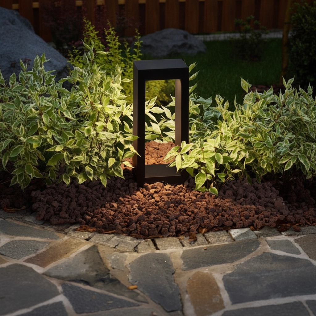 Lampe de jardin noire Dolix 30cm - 2700K