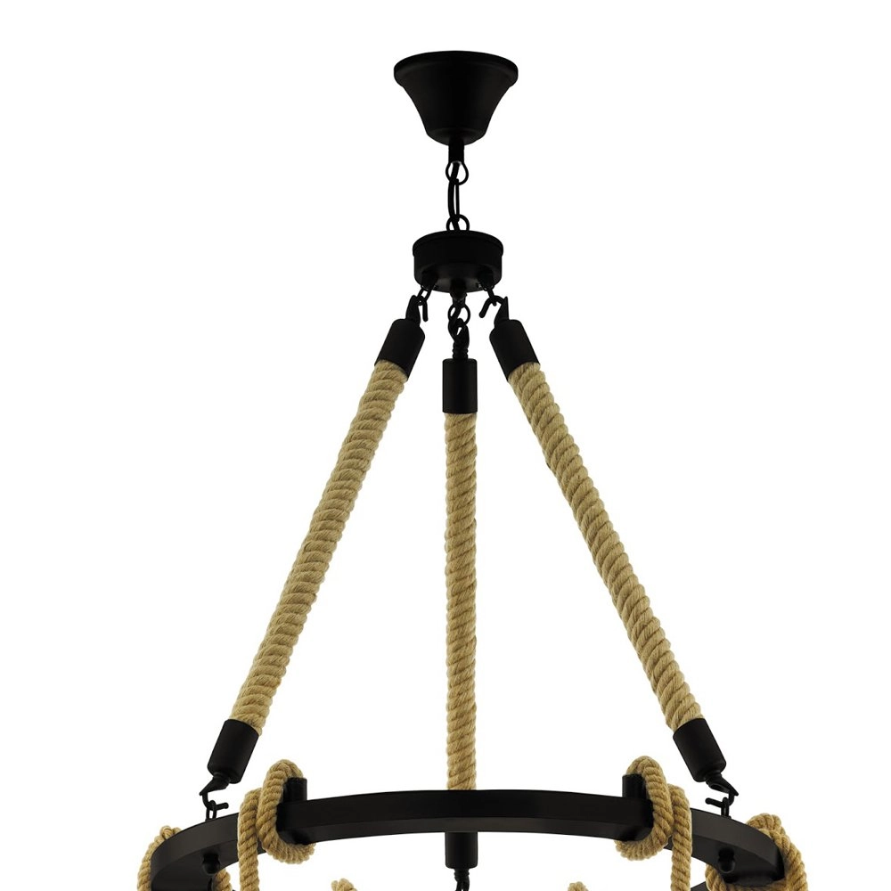 Lampe suspendue rurale Rampside Ø76cm Eglo 9002759431945