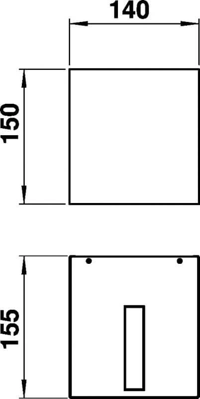 Applique LED carrée Jory 15 cm Albert 4007235824155