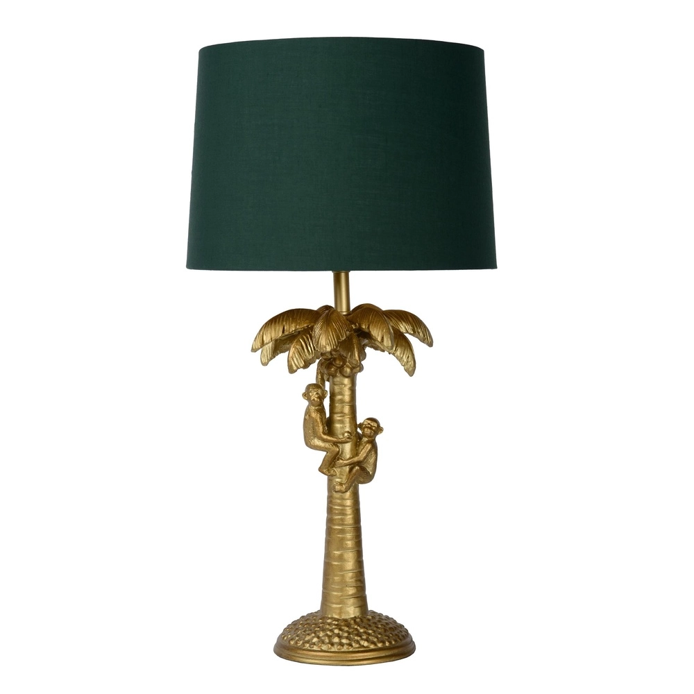 Lampe de table Extravaganza Coconut Or avec un chapeau vert