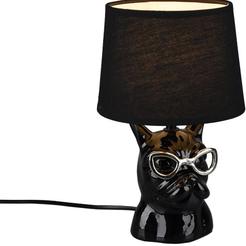 Lampe de table Dosy 23 cm noir Trio 4017807411713
