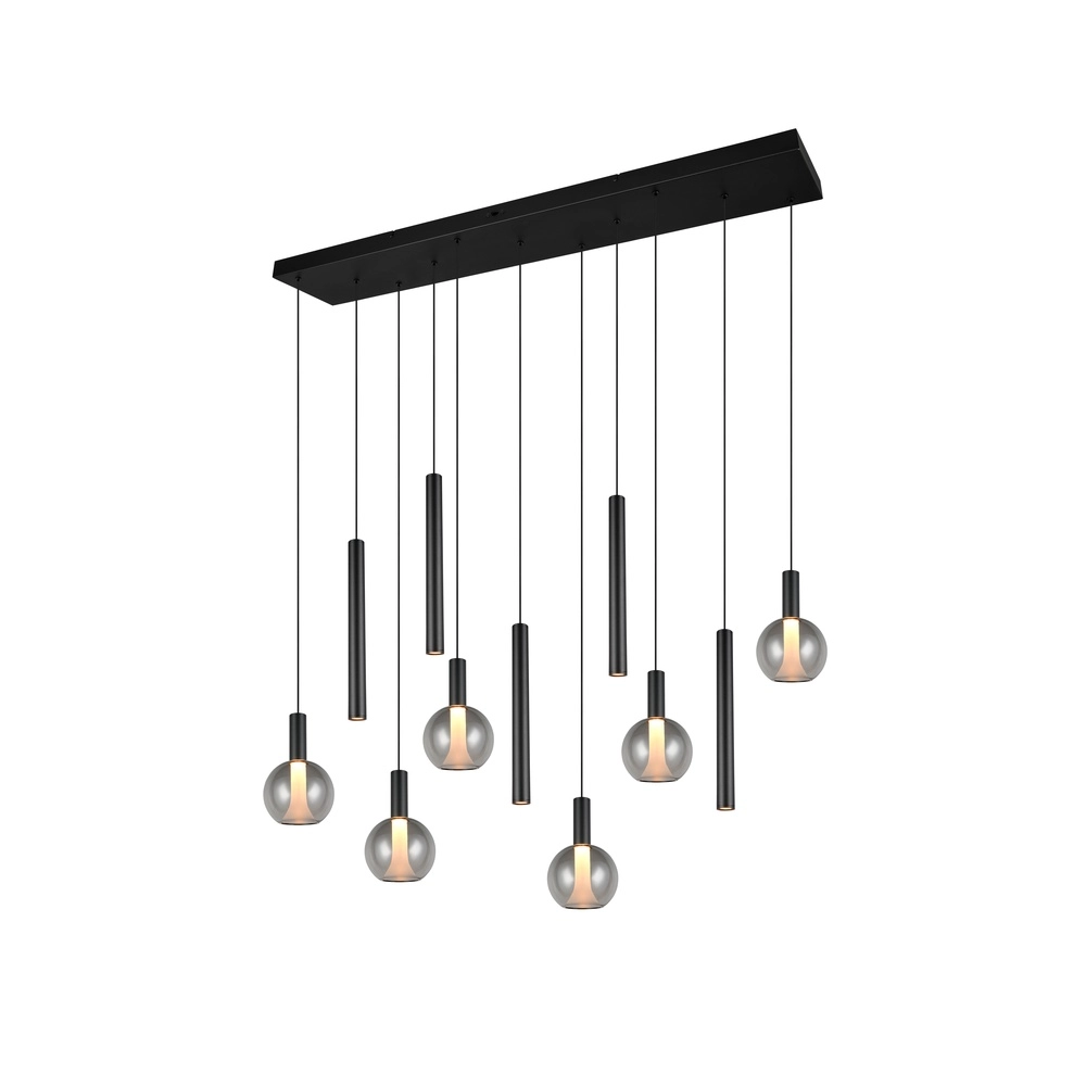 Lampe pendante de conception Melaro Noir 11 lumières