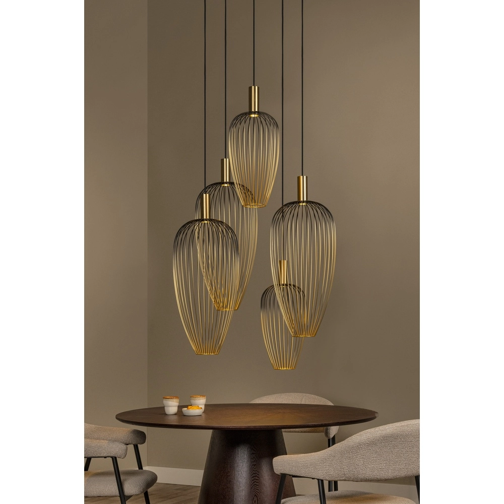 Lampe à fil à 5 lumières Aurelie Or Lucide Vibes 5411212212306