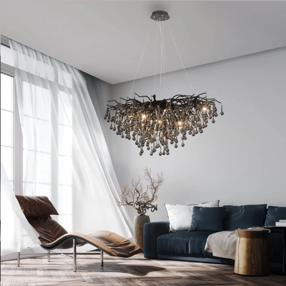 Lustre unique Icicle noir Paul Neuhaus 4012248377567