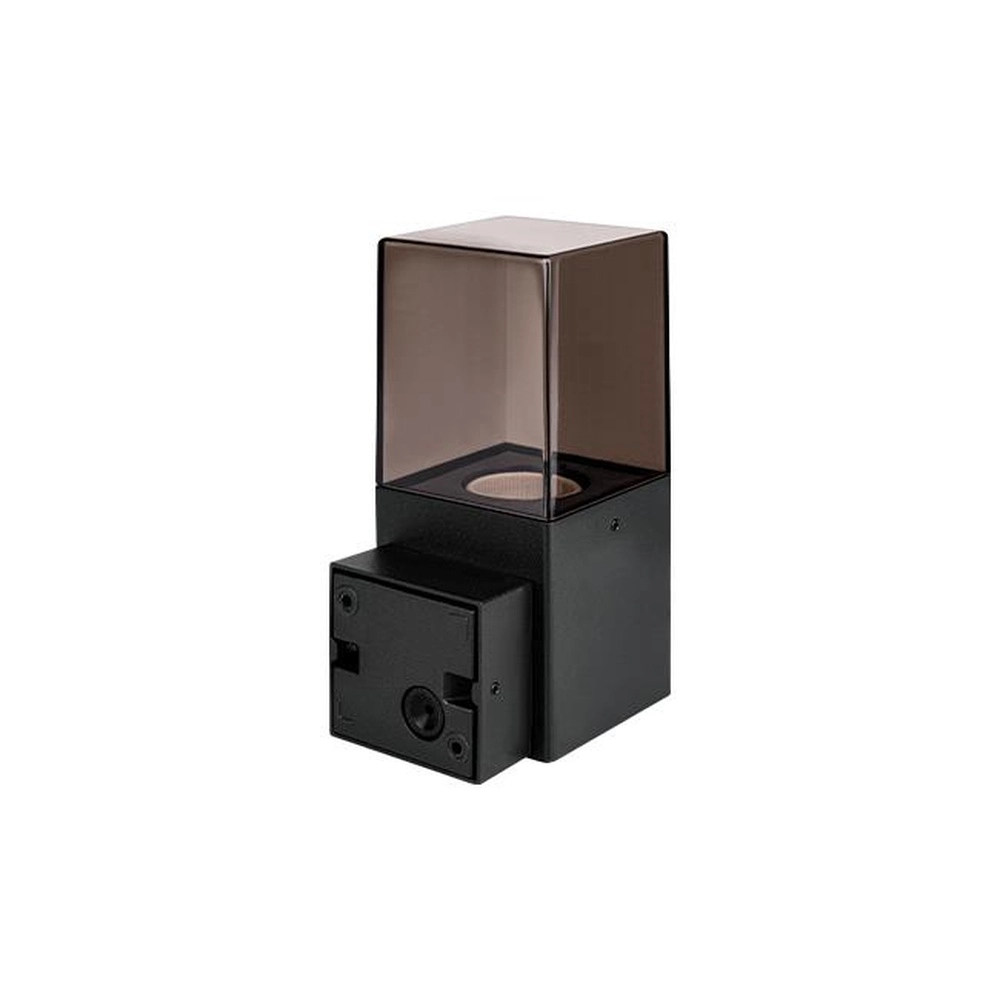 Lampe murale moderne Denver noir avec verre fumé Lyora 5904703019640