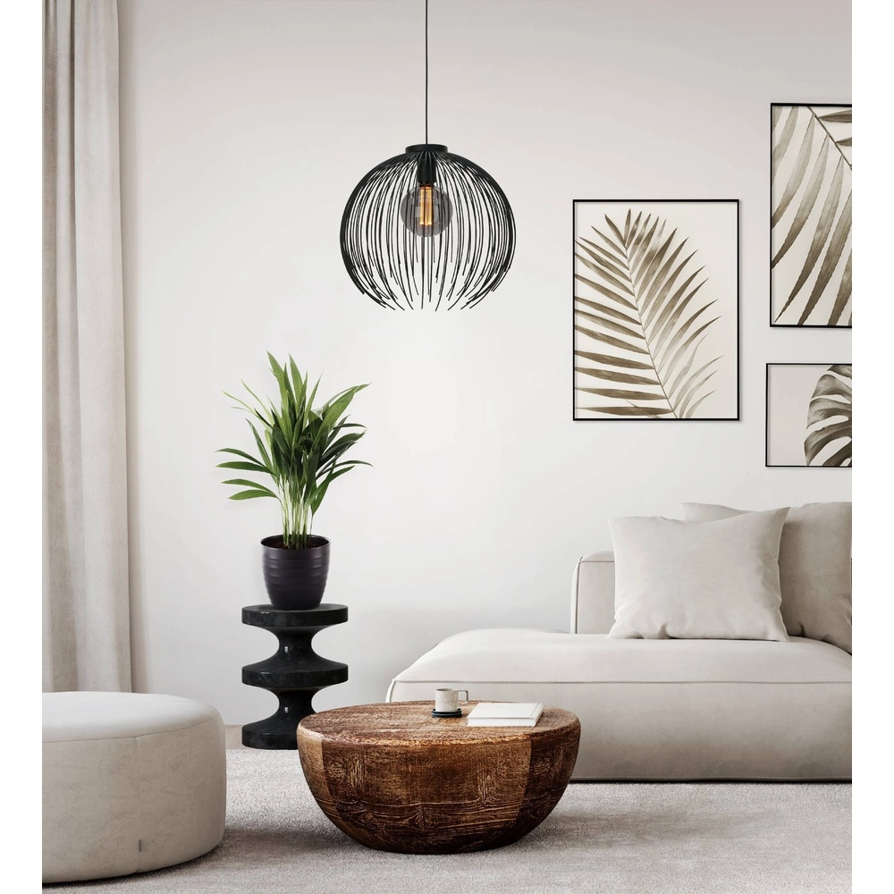 Lampe suspendue à fil noir Venezuela Ø 40cm Eglo 9008606282258