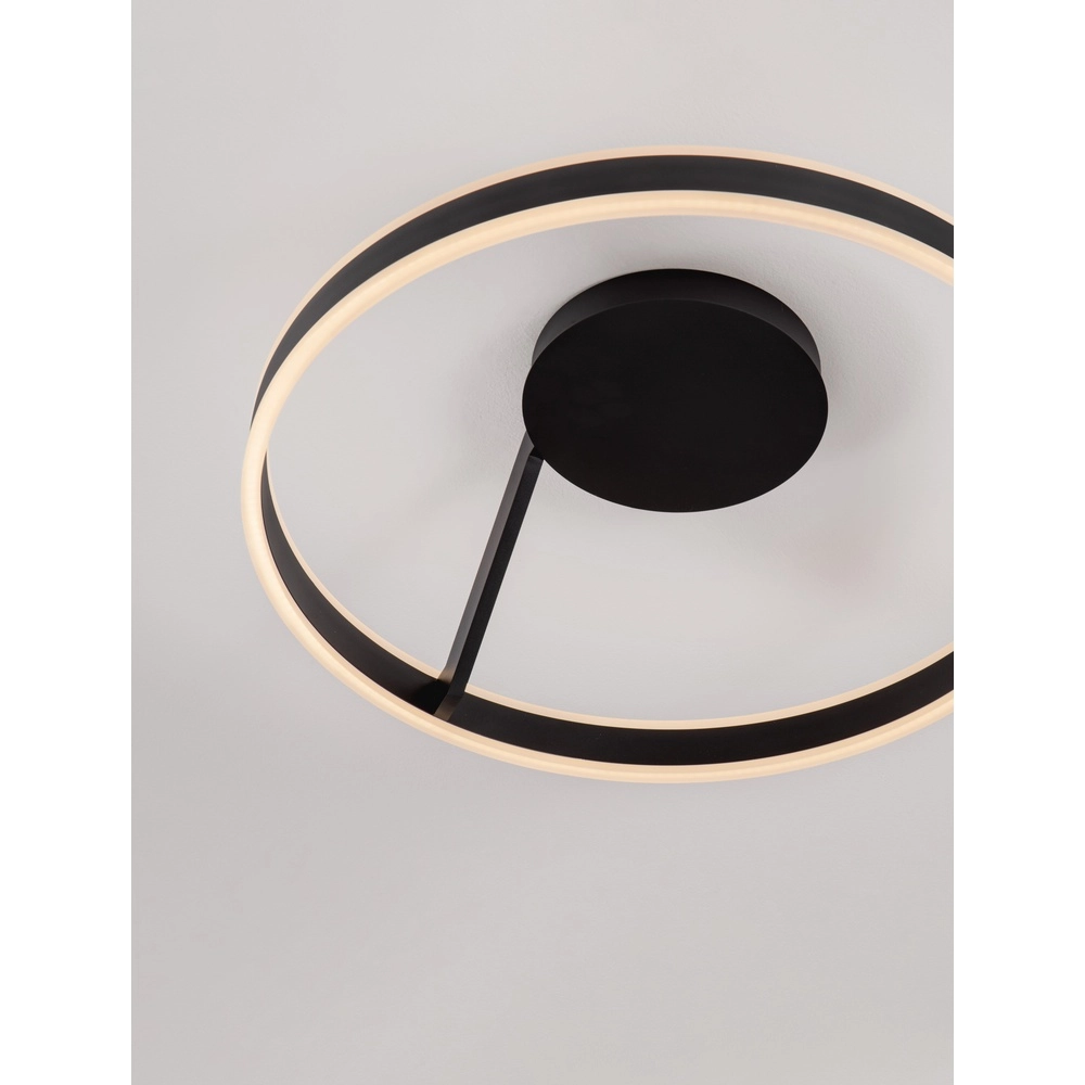 Plafonnier Bianco noir Ø 60cm Lyora 5212017473837