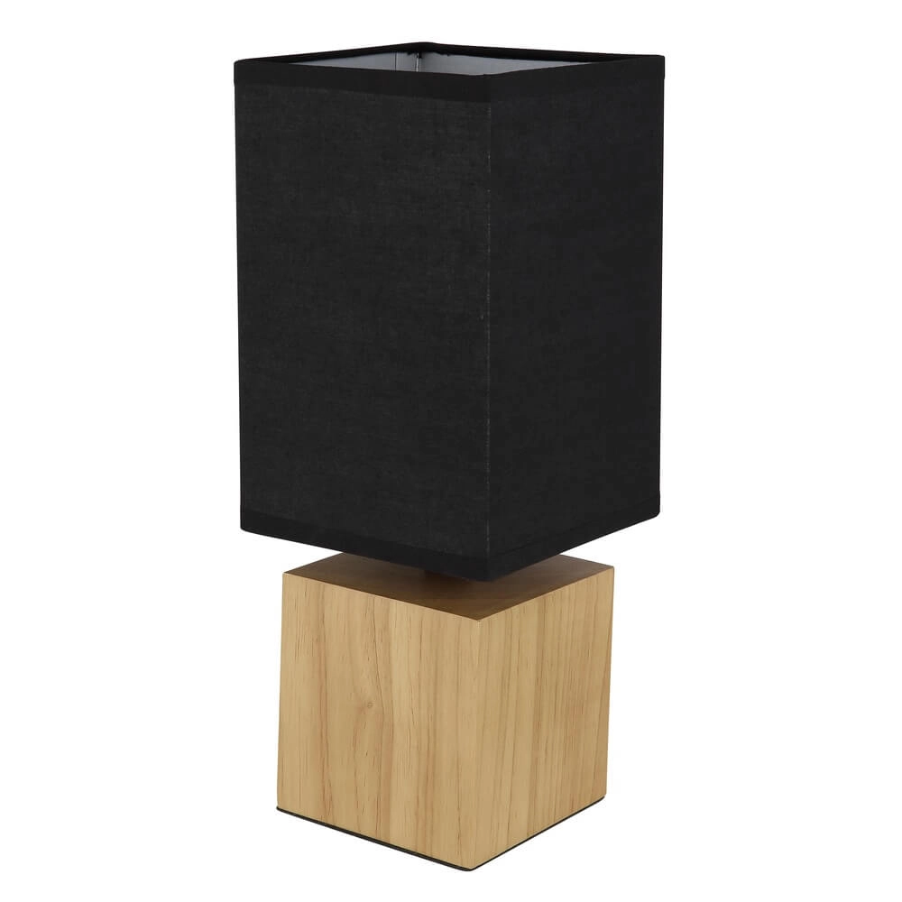 Lampe de table élégante Valentino Bois avec capot noir Globo 9007371432363