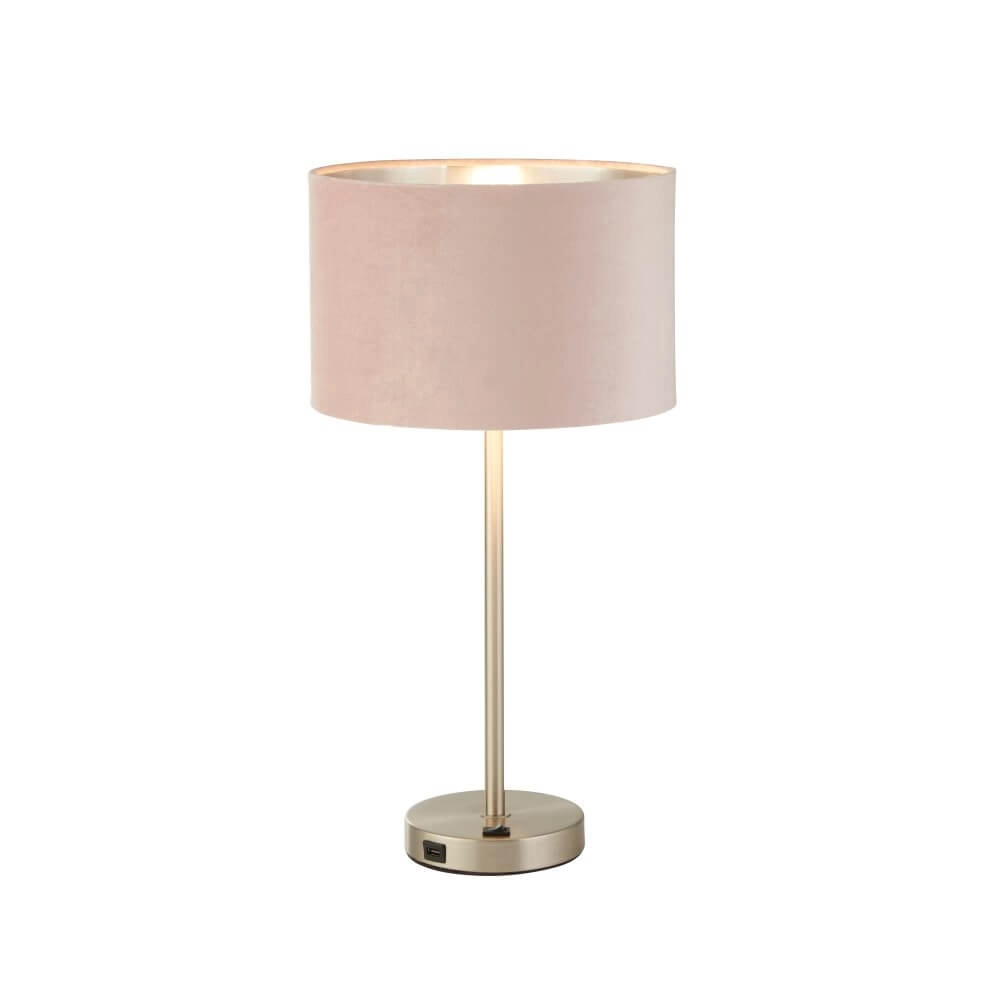 Jolie lampe de table Finn or avec du rose Searchlight 5053423257228