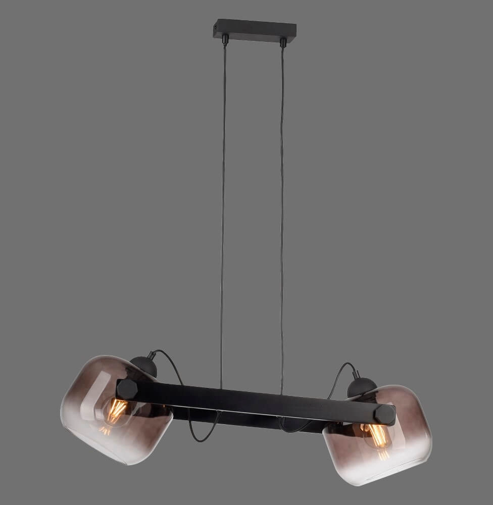 Lampe suspendue Cup 2.0 Verre fumé à 2 lumières Just Light 4043689004705