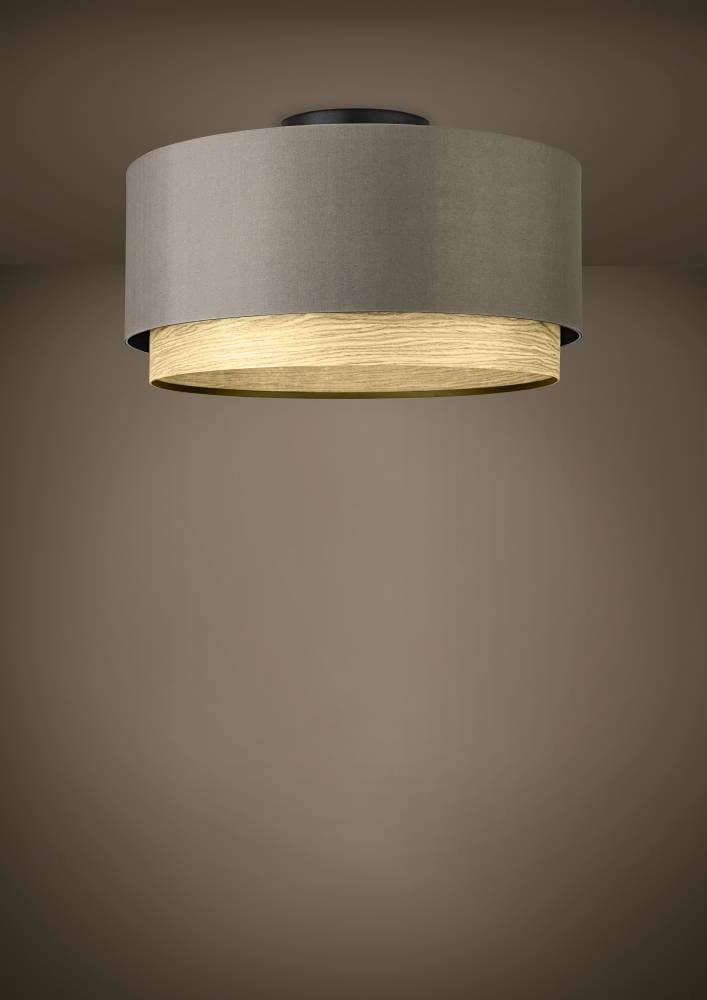 Plafonnier Marchena cappucino avec bois - Ø 48cm Stars of Light 9008606240050