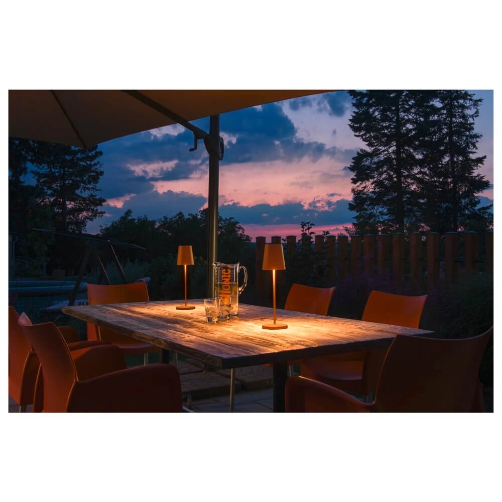 Lampe de table d'extérieur Vinolina Two rouille - rechargeable SLV 4024163288309