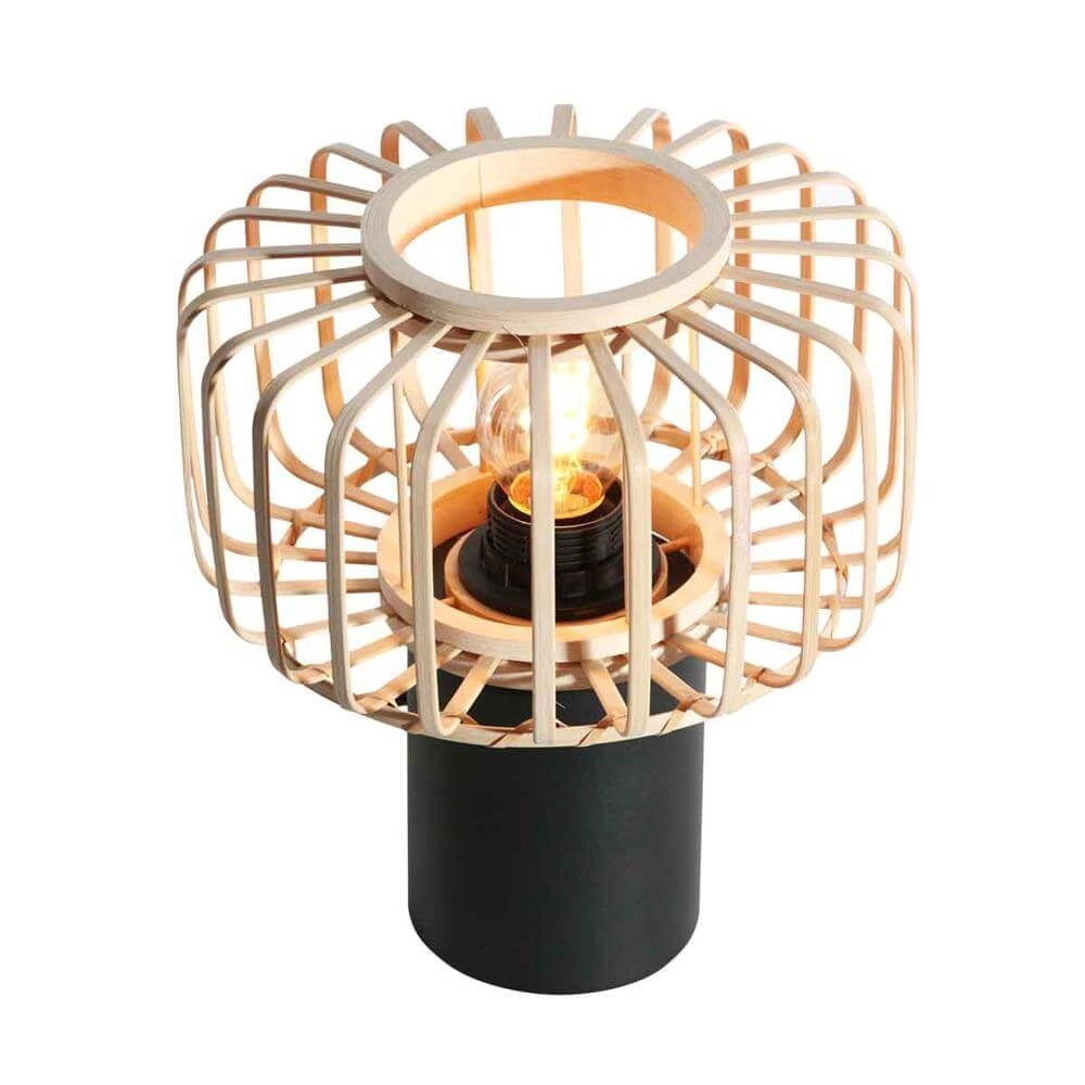 Lampe de table en bambou Bloeba Ø 20cm Steinhauer 8712746176759