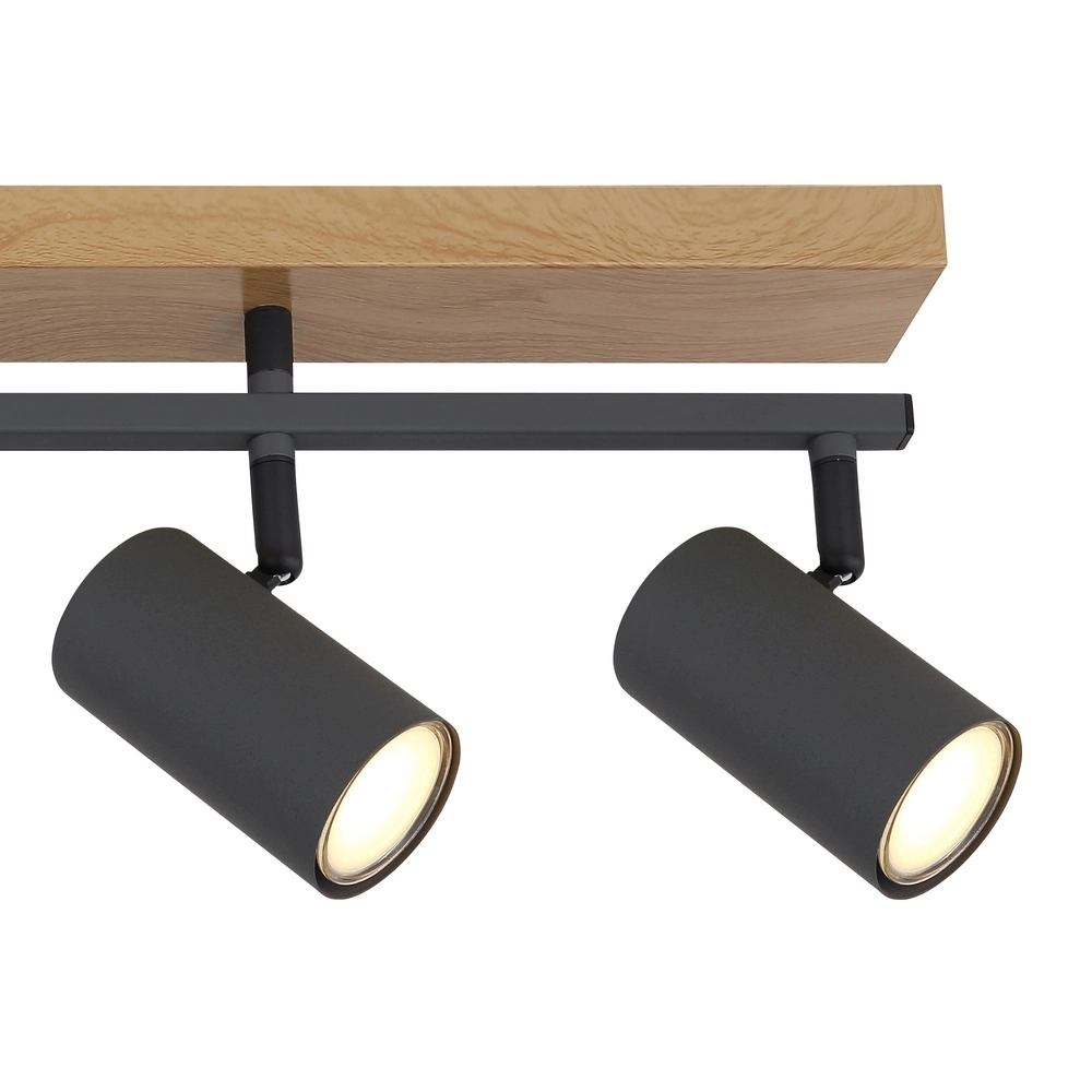 Lampe de plafond à 5 lumières Robby bois Globo 9007371442577