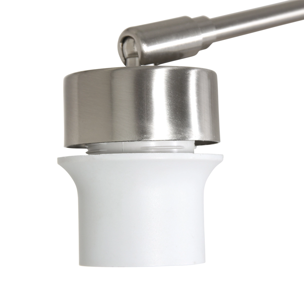 Lampe de lecture murale Prestige Chic Acier inoxydable avec abat-jour blanc uni de 30 cm Steinhauer 8712746145762