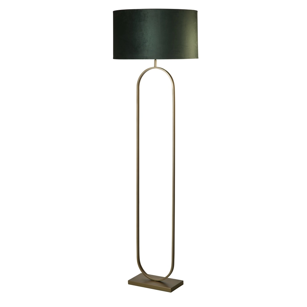 Lampadaire Modish bronze avec capuchon vert Lampadaire Modish bronze avec capuchon vert