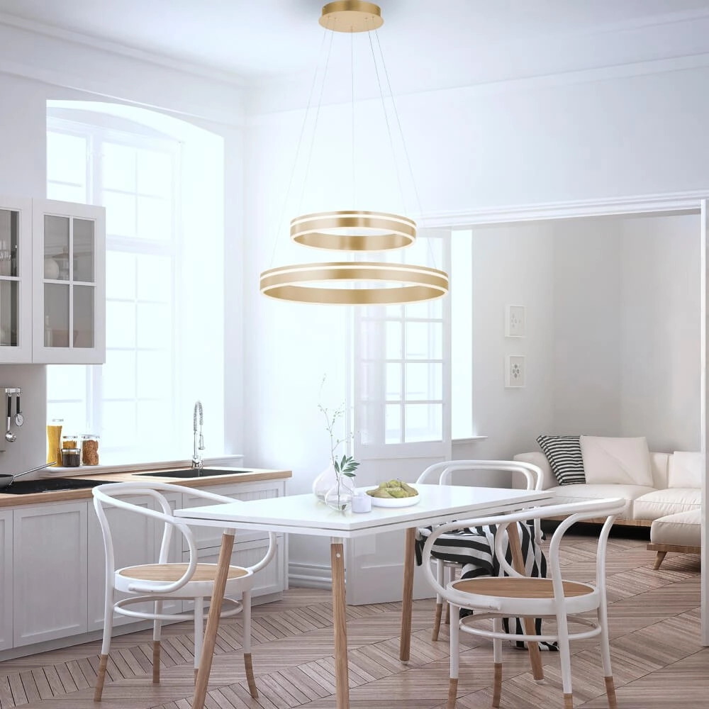 Lampe suspendue Q-Vito Ø 59cm en laiton Paul Neuhaus 4012248357781