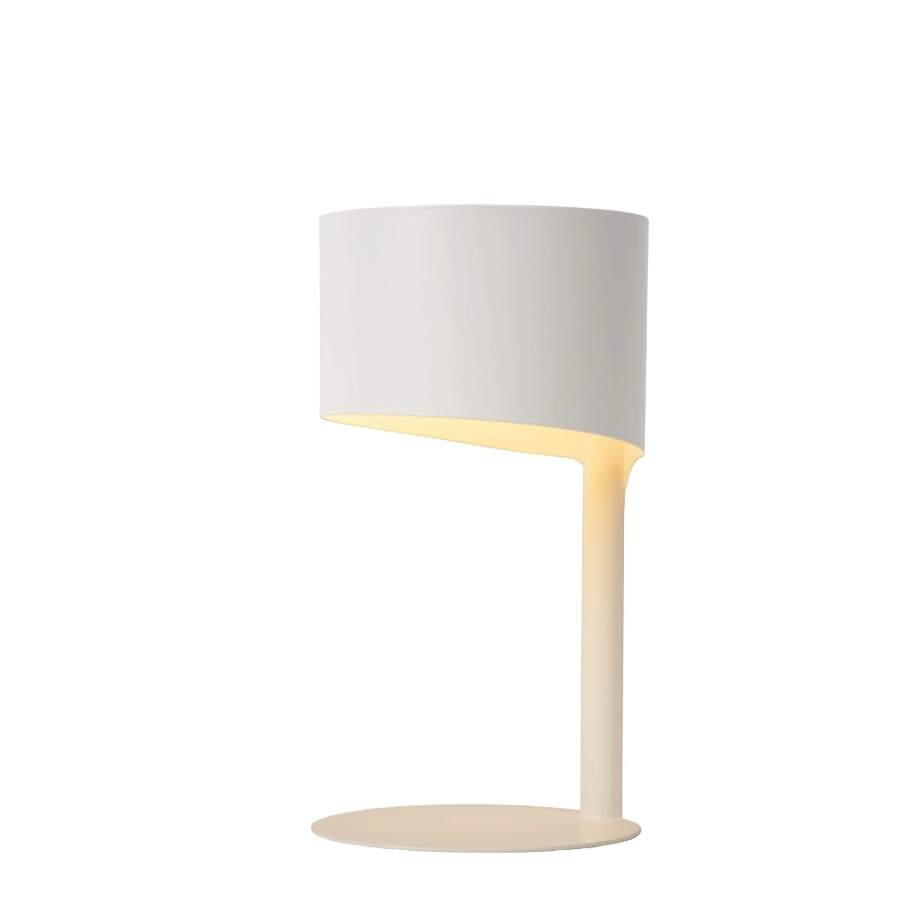 Lampe de table élégante Knulle Ø 15 cm de blanc